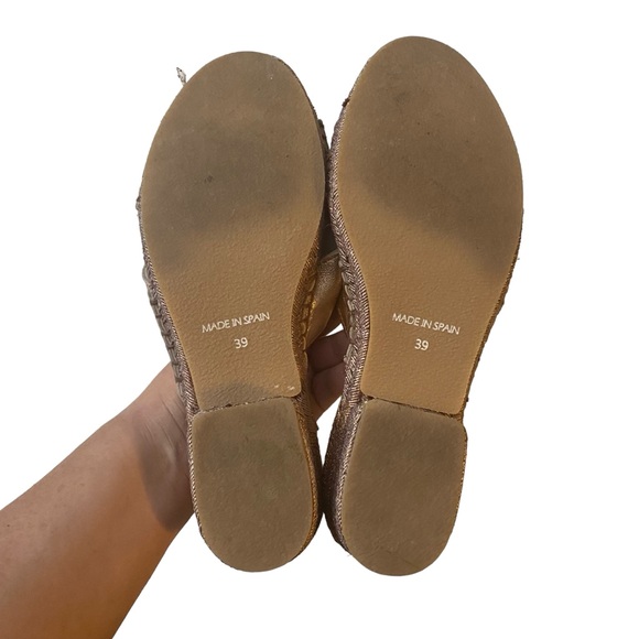 JEFFREY CAMPBELL MONADA Rose Gold Metallic Espadrille Sandal Women's Size 8 - Picture 3 of 9